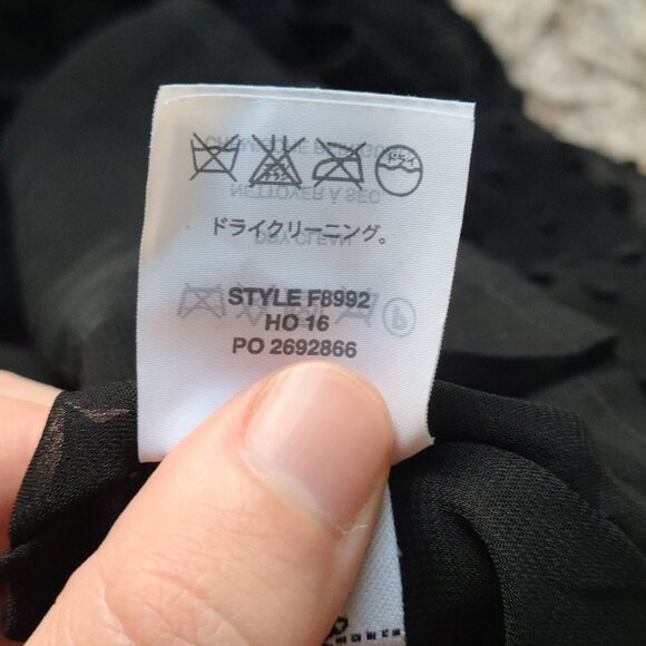 J. Crew Women's Textured Swiss Clip Dot Black Silk Blend Top Size 6 - Picture 4 of 5